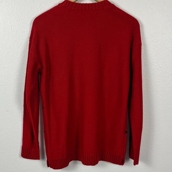 Karl Lagerfeld | Paris Sweater Vibrant Cotton Blend Eiffel Tower Preppy, size S - Picture 3 of 11